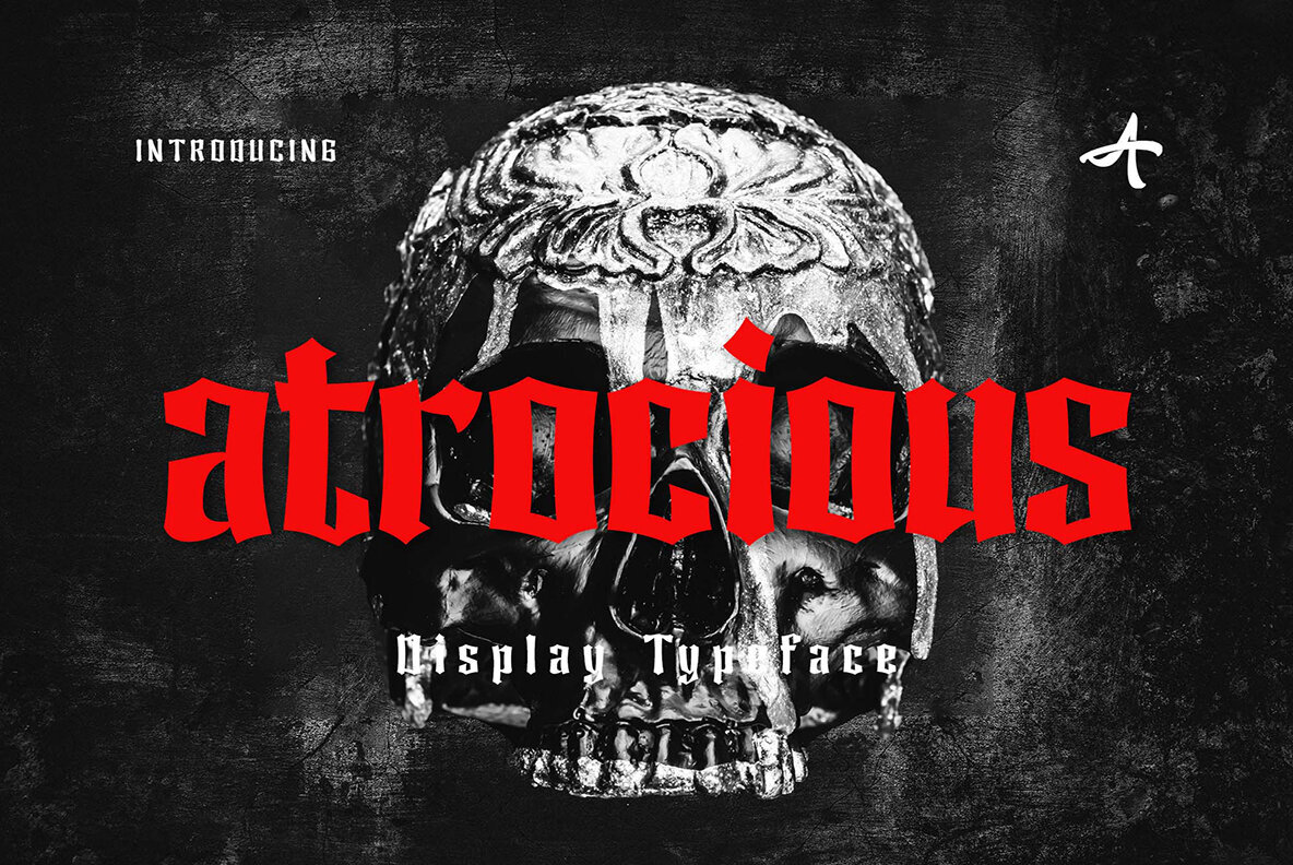 Atrocious Display Typeface: An Odyssey into Gothic-inspired Typography - Image 1