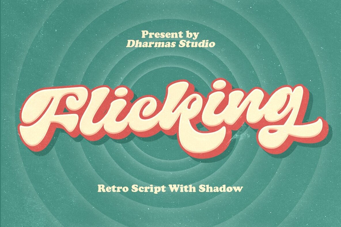 Unleash Your Retro Creativity with Flicking: The Ultimate 60s Font - Image 1
