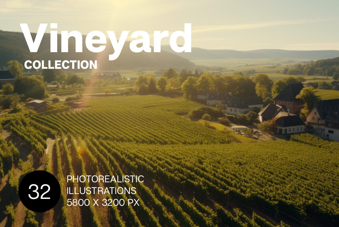 Unveiling the Allure of Vineyards: Photorealistic Illustration Essentials