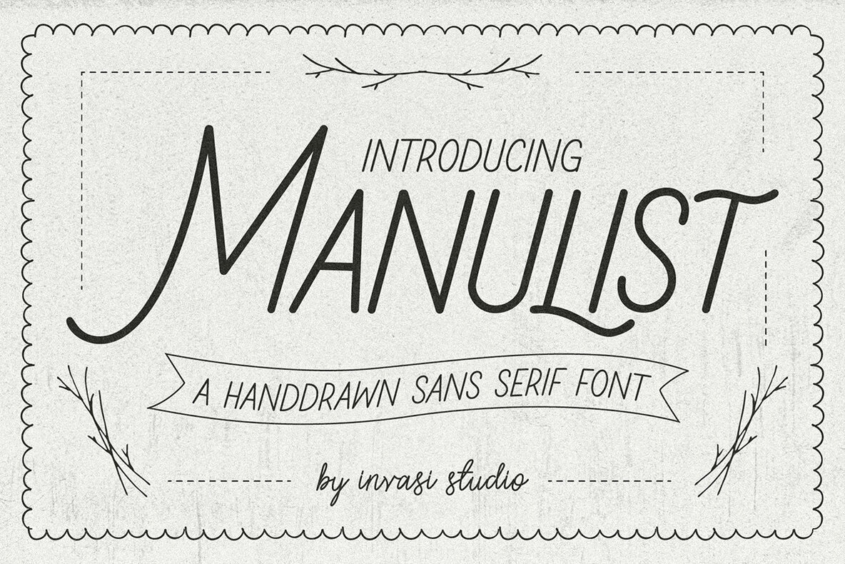 Manulist: The Versatile, Hand-drawn Font that Captivates in Every Language - Image 1