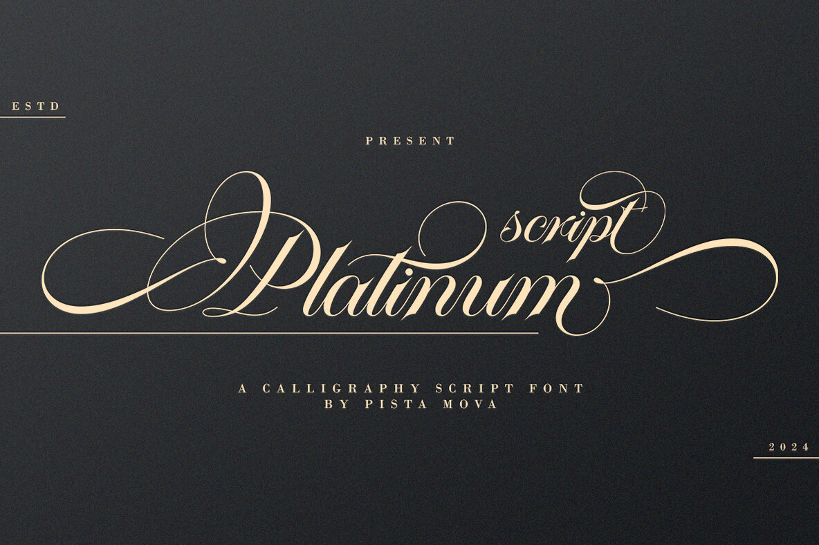 Platinum Script: A Masterclass in Luxurious Typography Design - Image 1