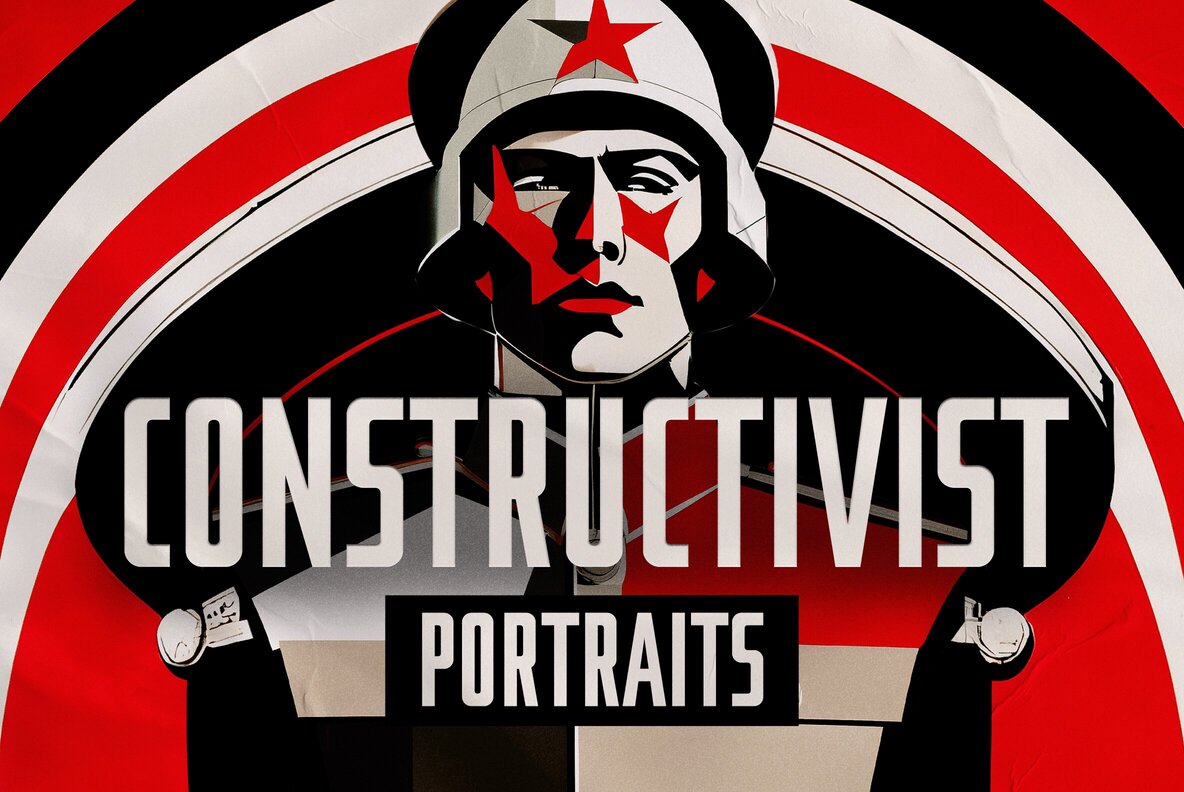 Maximize Creativity with Constructivist Portraits Stock Illustrations - Image 1