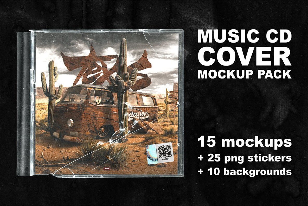 Maximize Your Design Skills with the Realistic Music CD Mockup Pack - Image 1