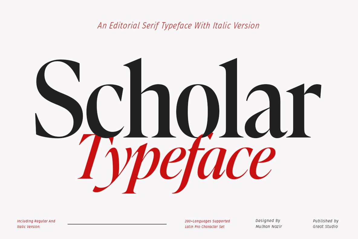 Scholar: The Serif Font with a Superpower for Your Designs - Image 1