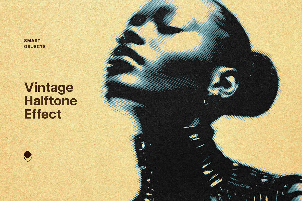 Download Vintage Riso Halftone Photo Effect Graphics - Image 1