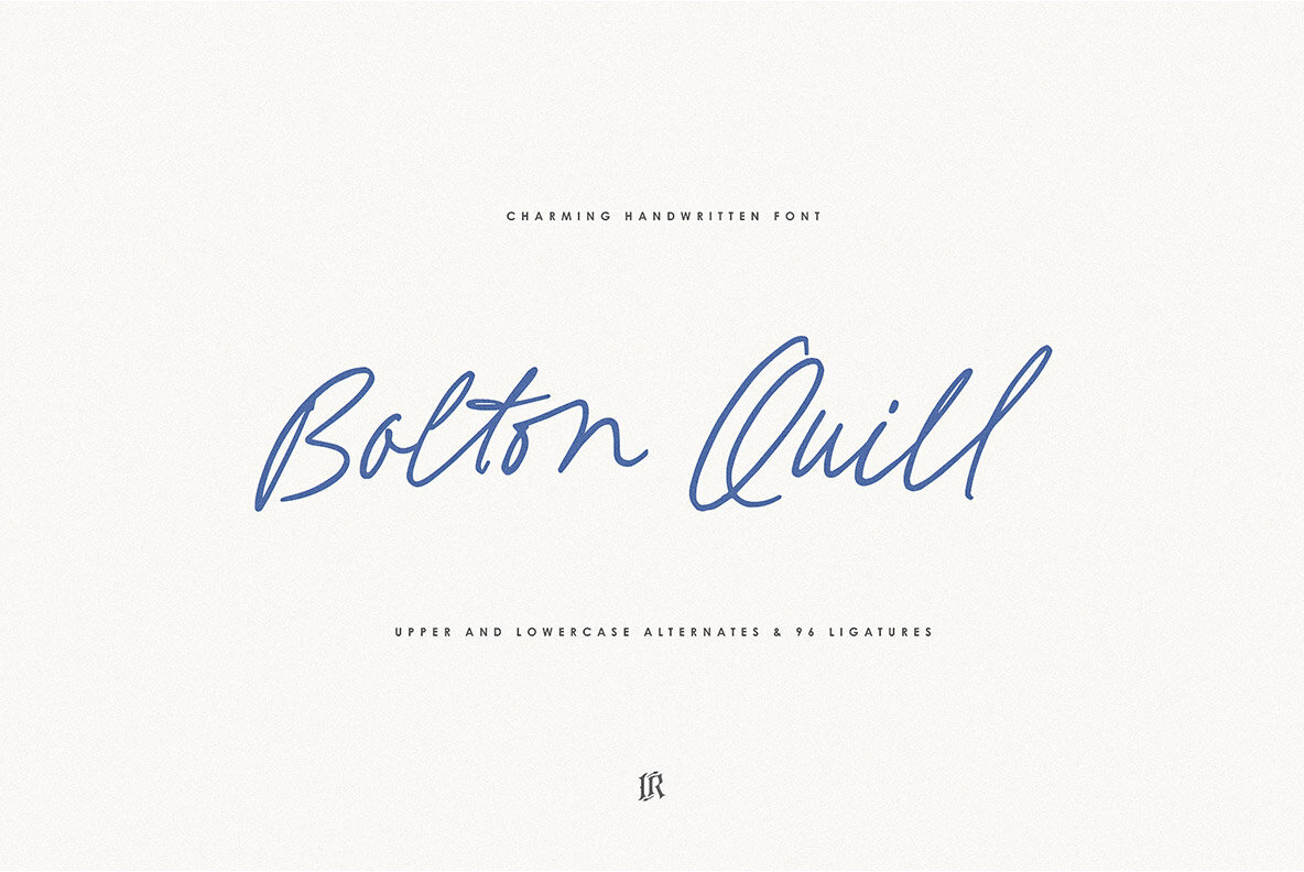 Bolton Quill Script Font - Image 1