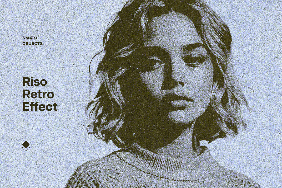 Download Vintage Risograph Photo Effect Graphics
