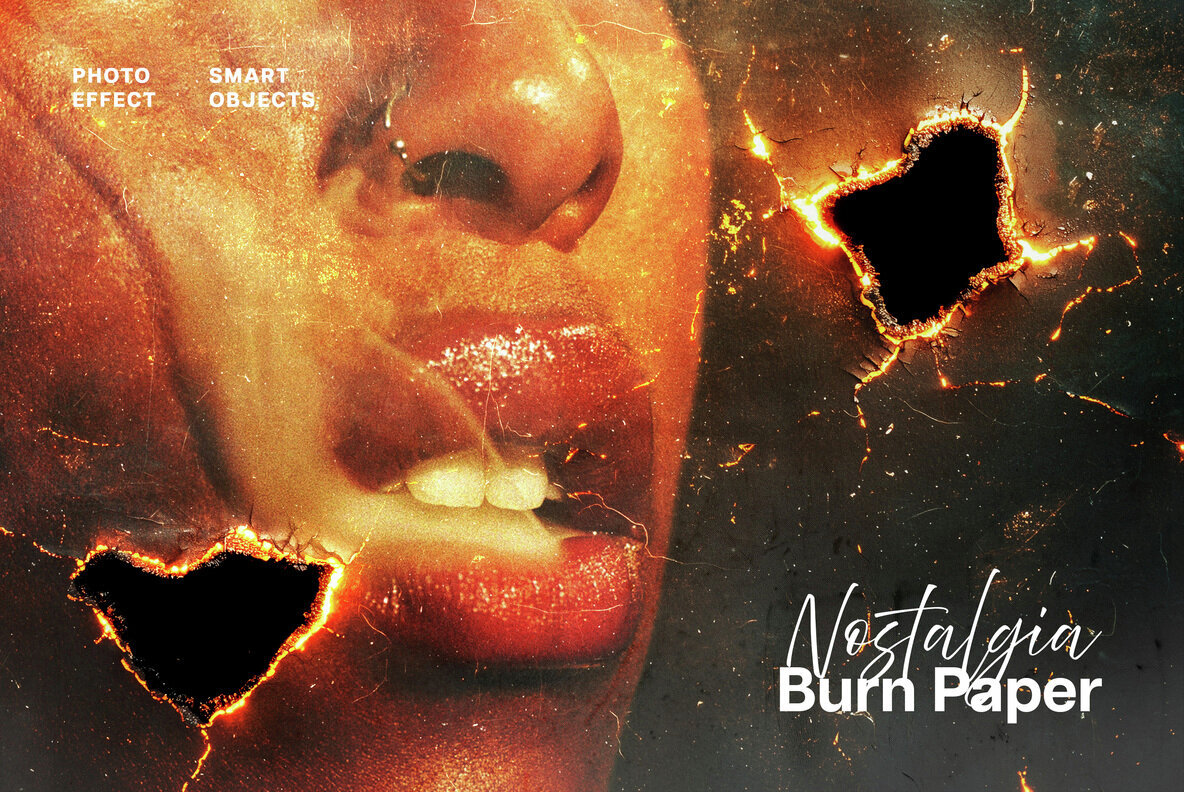 Download Nostalgia Burn Paper Photo Effect Graphics