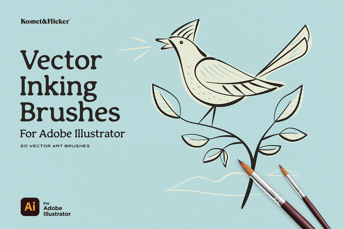 Download Vector Inking Brushes for Illustrator Graphics