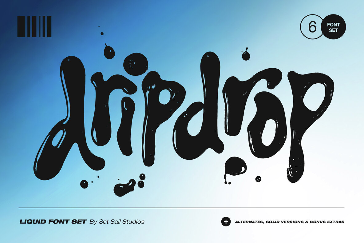DripDrop Liquid Font Set Font