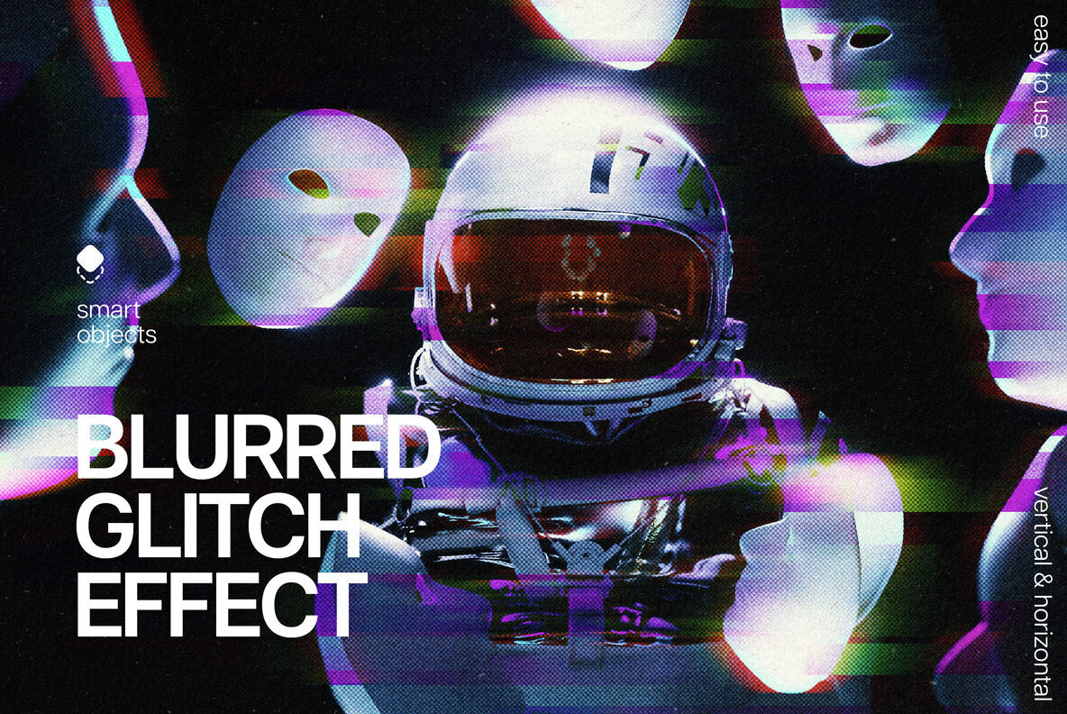 Download Blurred Glitch Photo Effect Graphics