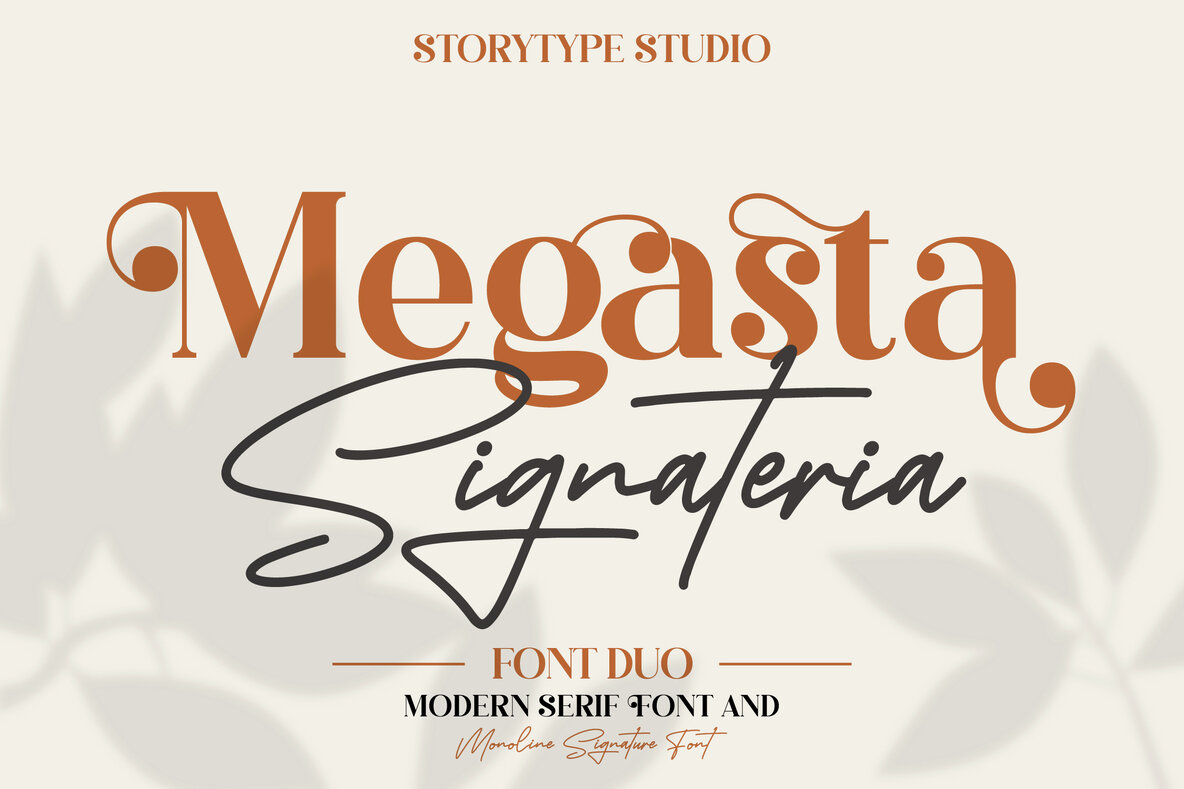 Megasta Signateria Font Duo Font
