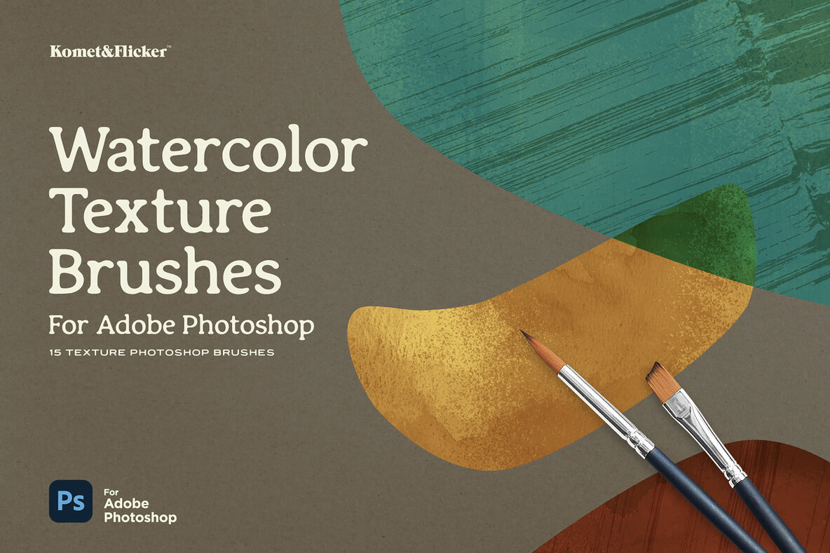 Download Watercolor Texture Brushes for Adobe Photoshop Graphics