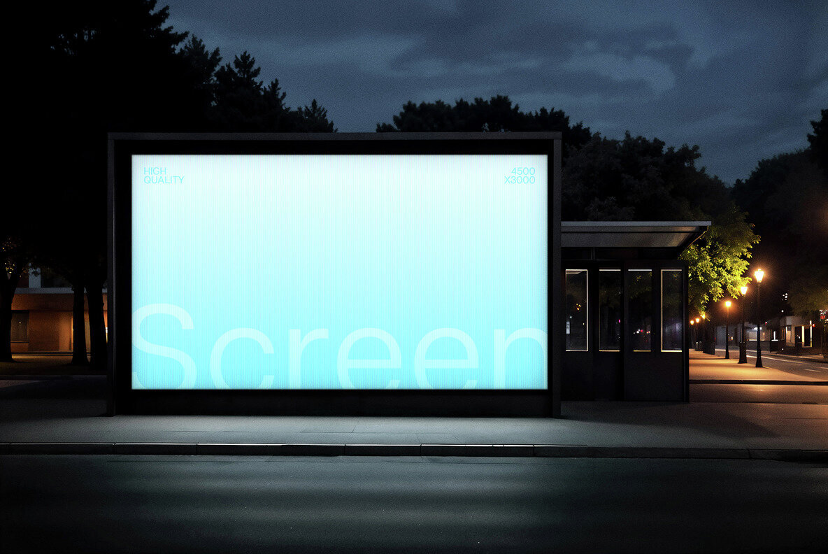 Download Large Outdoor Screen Mockup Graphics