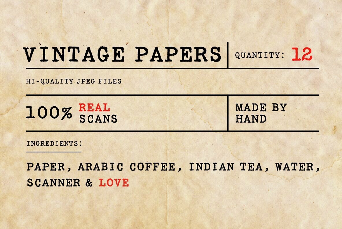 Download Vintage Paper Textures Pack Graphics
