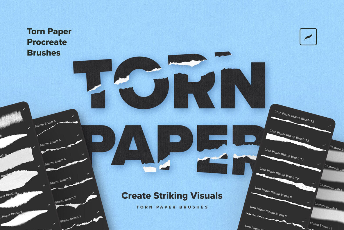 Download Torn Paper Procreate Brushes Graphics