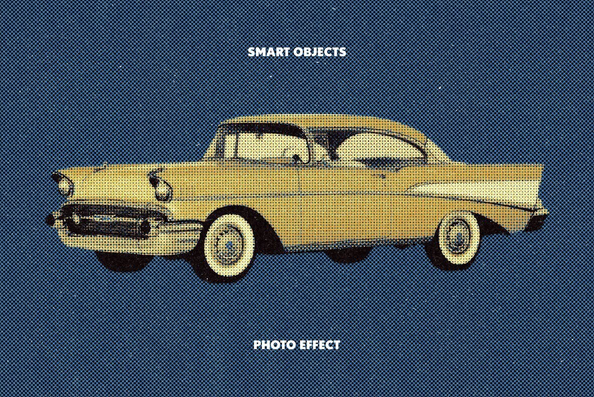 Download Retro Halftone Photo Template Graphics