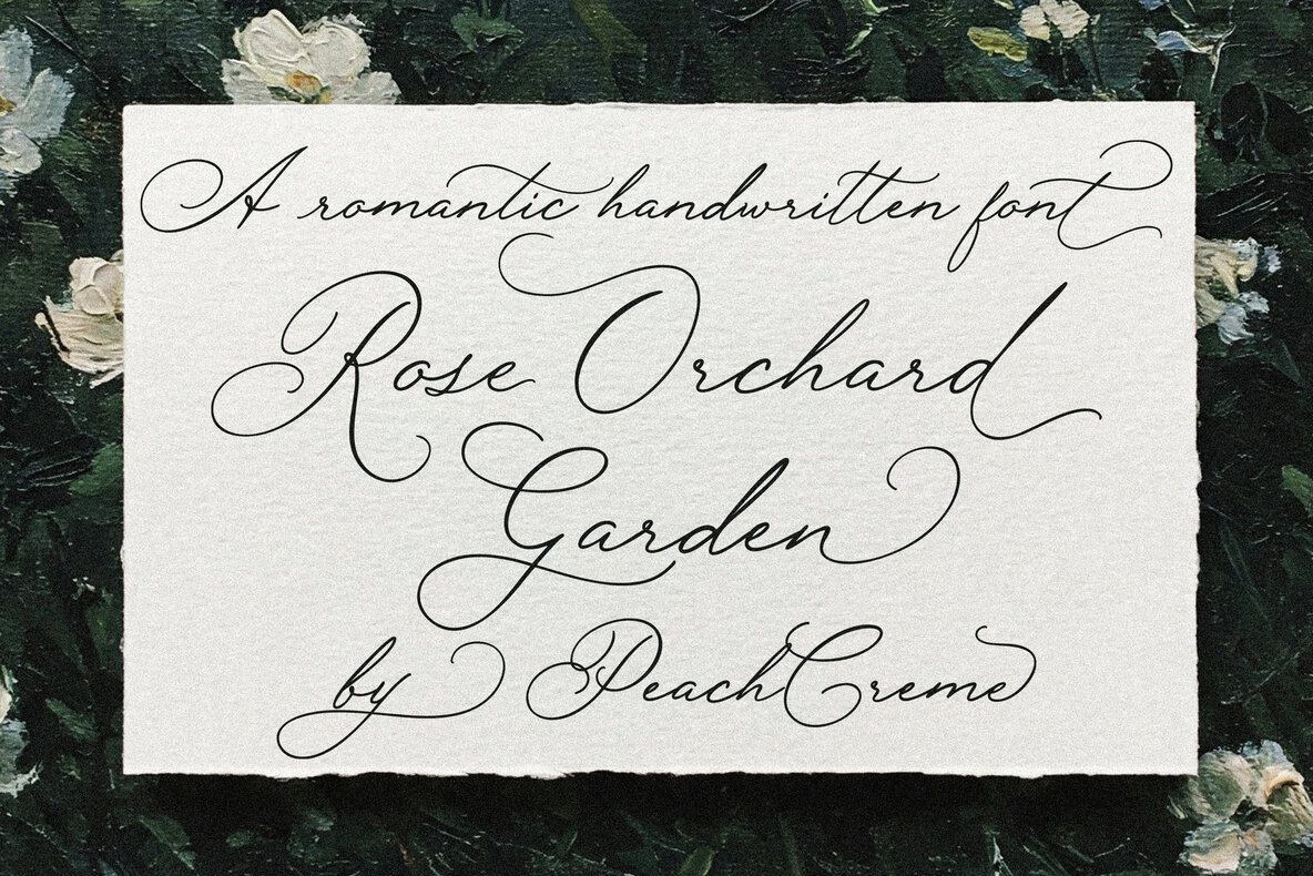 Rose Orchard Garden Font
