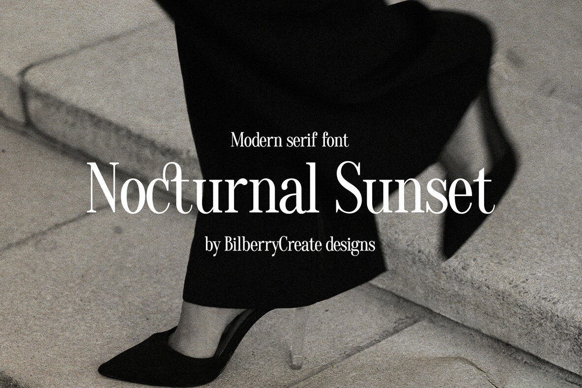 Nocturnal sunset Font