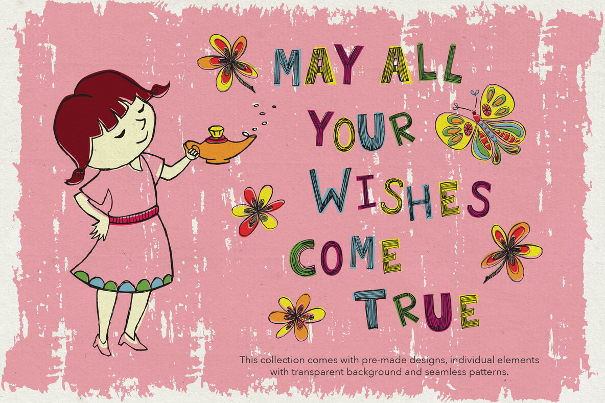 Download Gigi & The Magic Lamp Pattern Collection Graphics