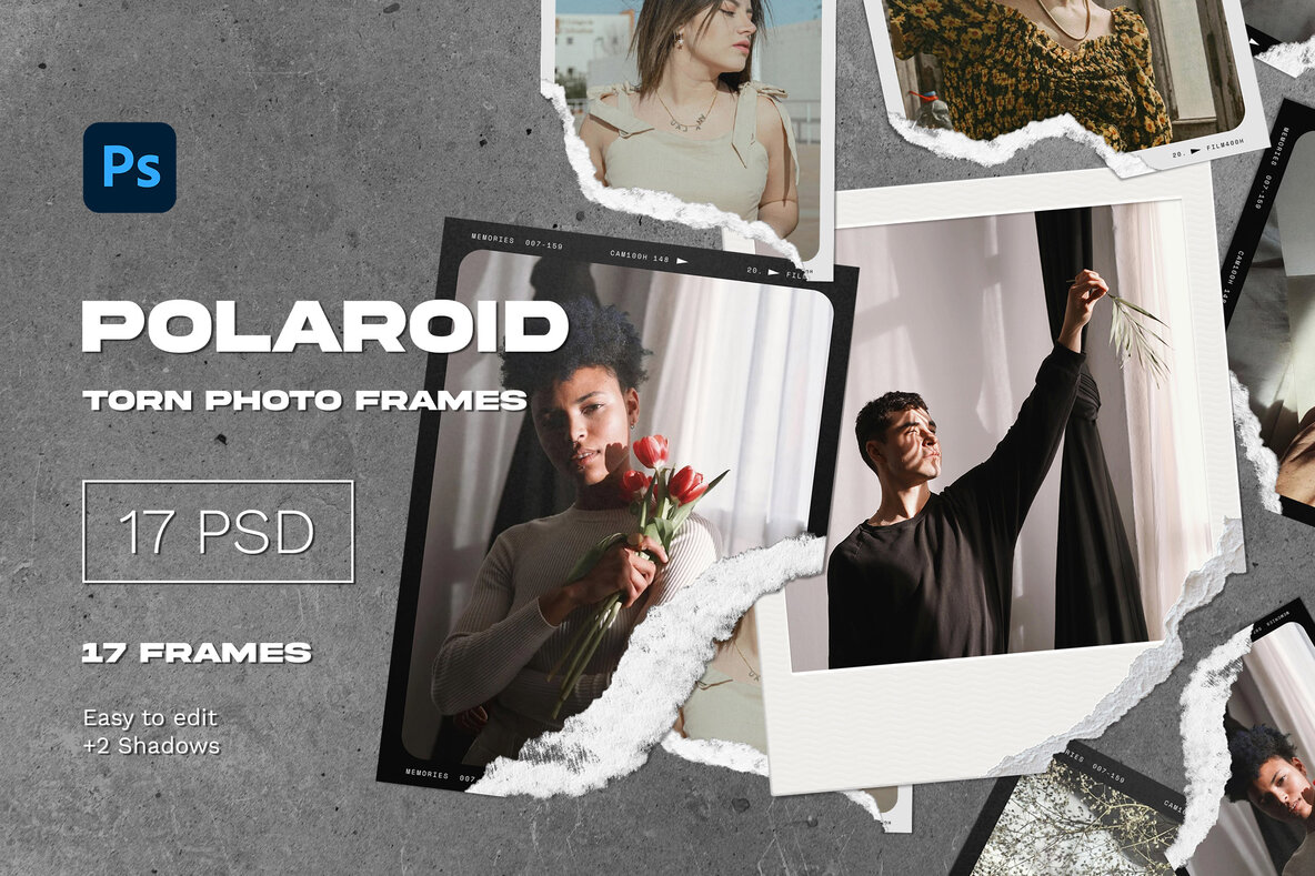 Download Polaroid Torn Photo Frames Graphics