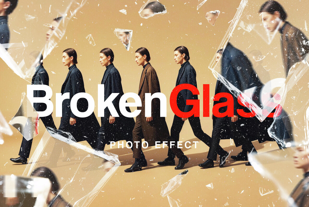 Download Broken Glass Photo Effect Graphics - Image 1