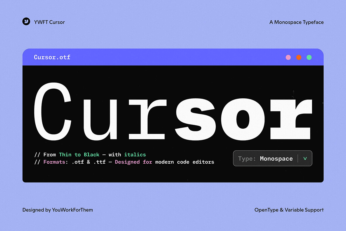 YWFT Cursor Mono Font - Image 1