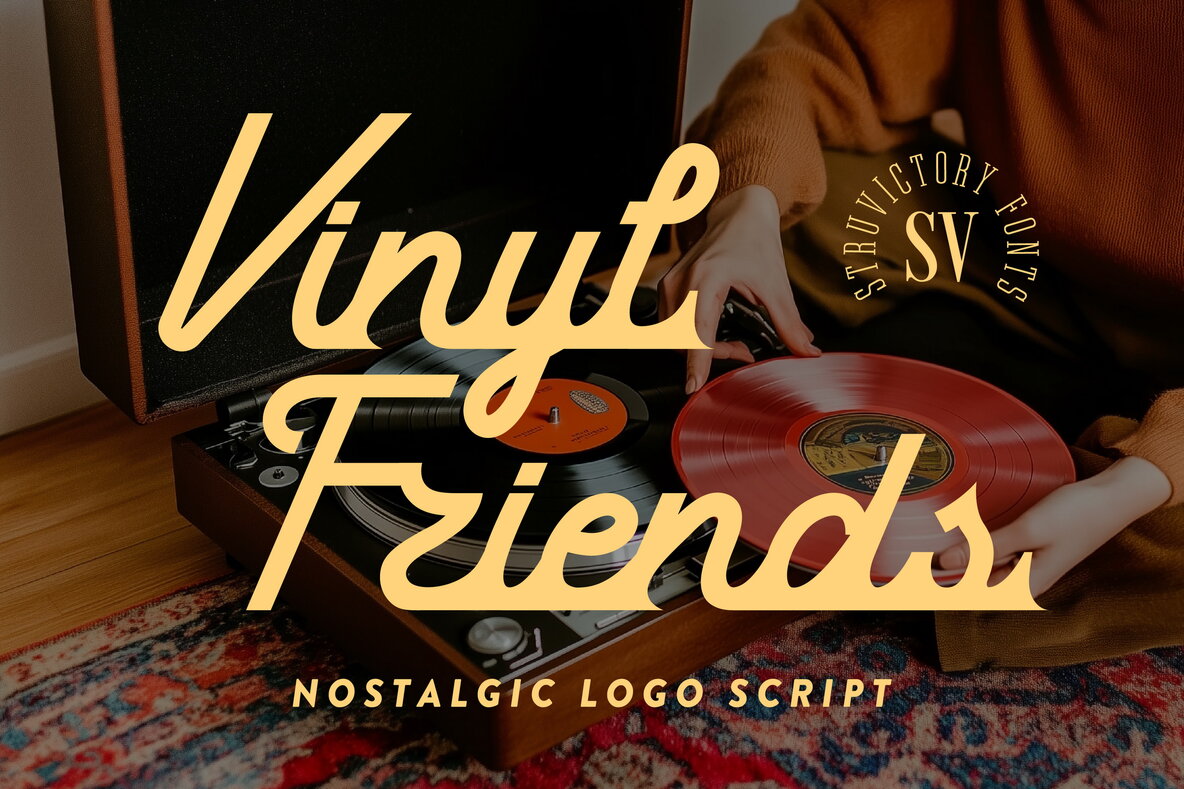 Vinyl Friends Font - Image 1