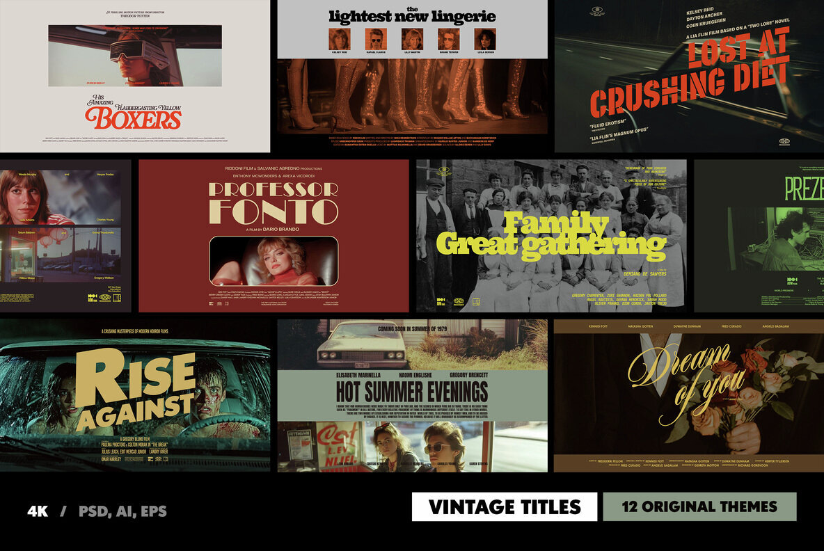 Download Old Movie Titles Collection Graphics - Image 1
