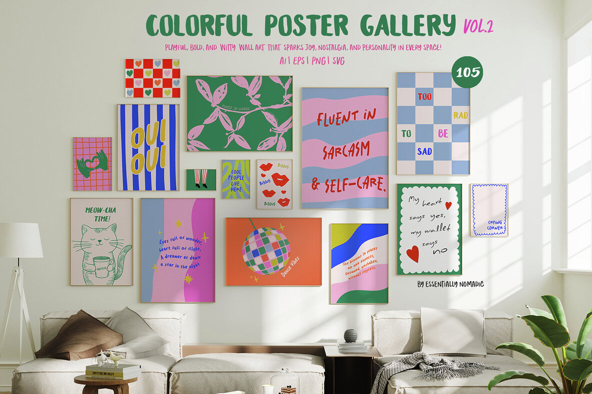 Download Colorful Posters Funky Witty Quotes Gallery Art Print Graphics