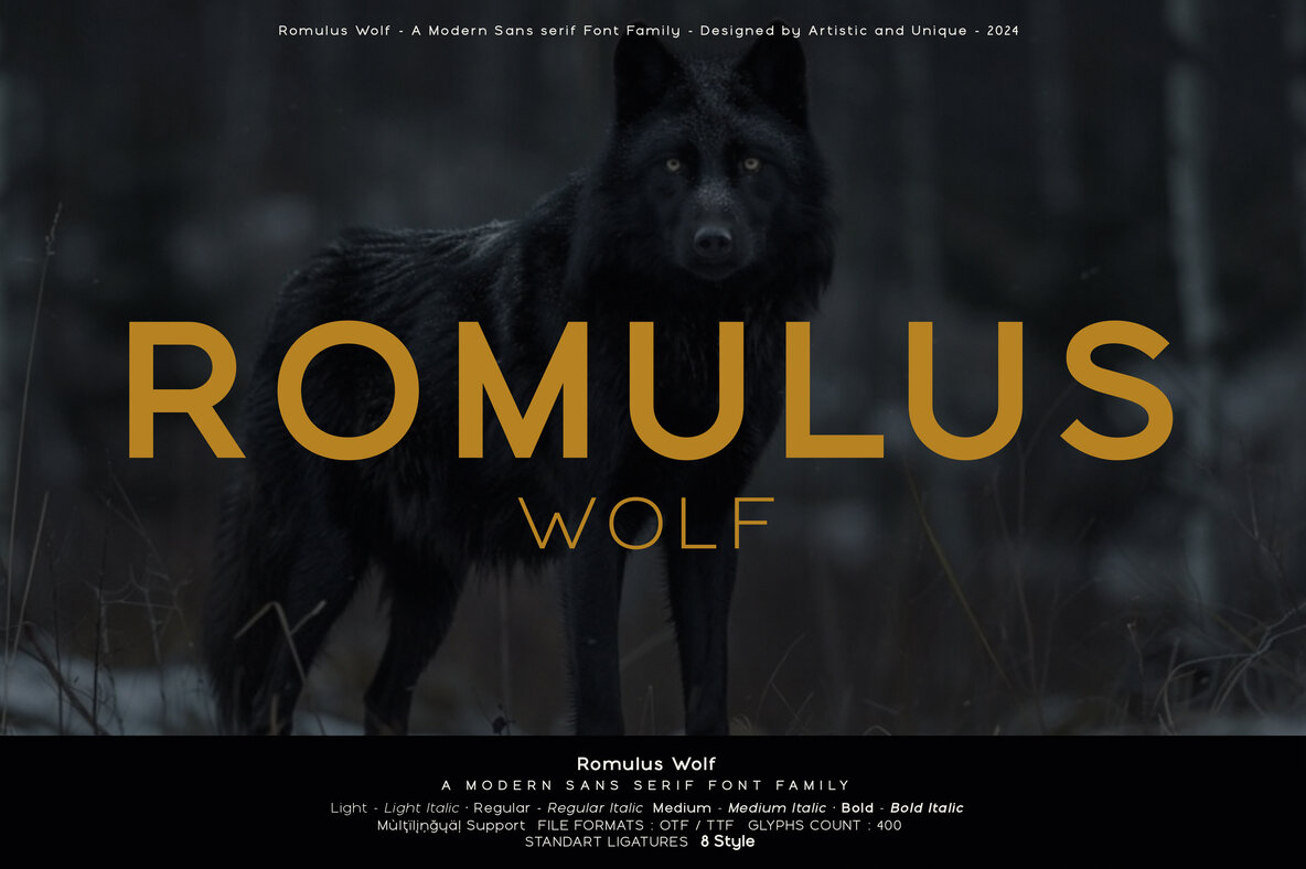 Romulus Wolf Font