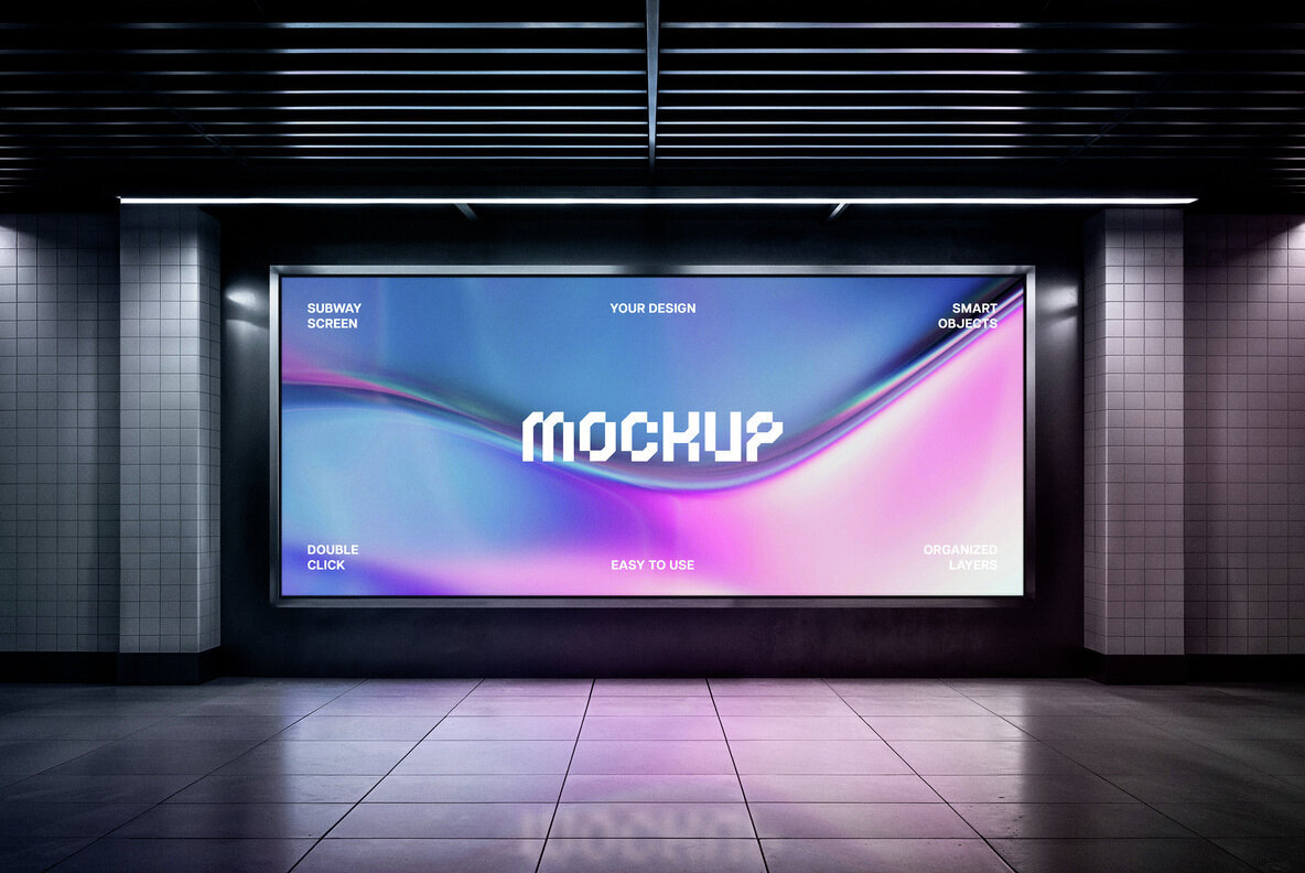 Download Subway Screen Mockup Graphics