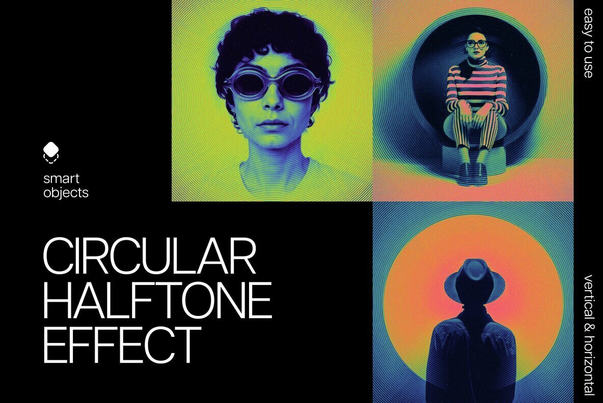 Download Circular Halftone Motion Photo Effect Graphics