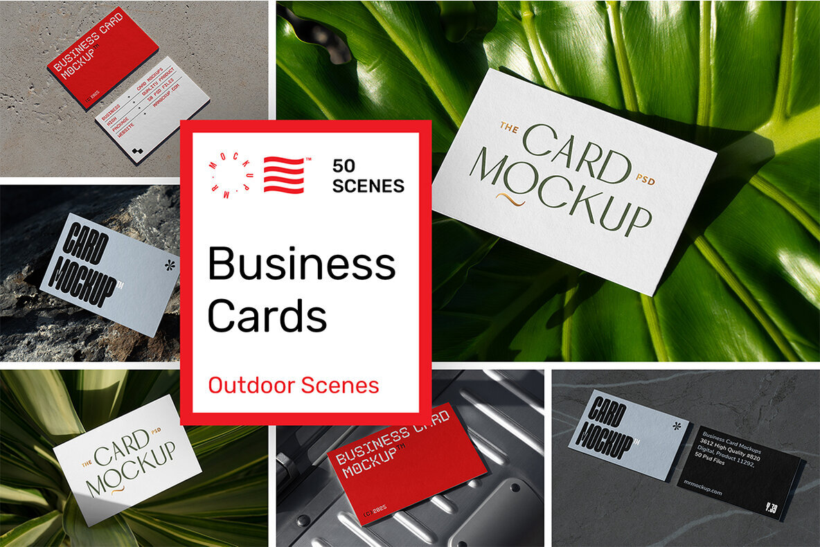 Download Outdoor Business Card Mockups Graphics