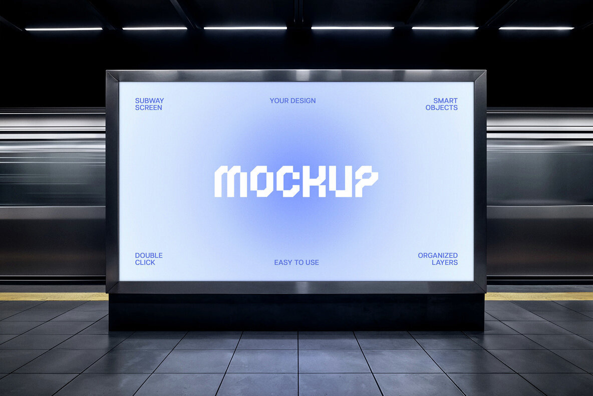 Download Metro Station Screen Mockup Graphics
