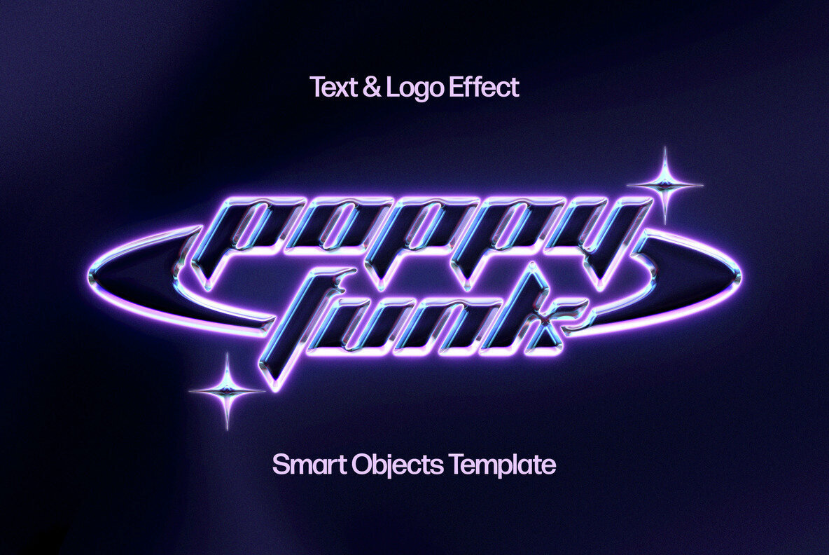 Download Shining Chrome Text and Logo Effect Graphics - Image 1
