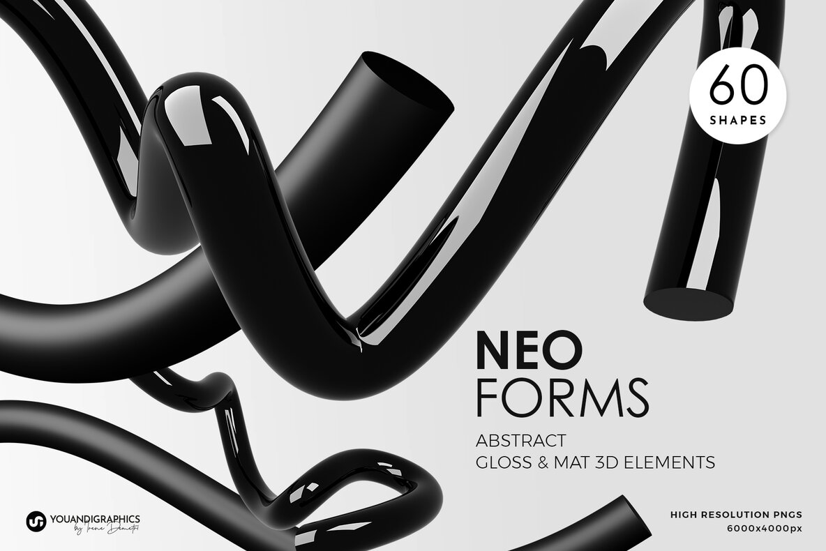 Download Neo Forms Abstract 3D Elements Graphics - Image 1