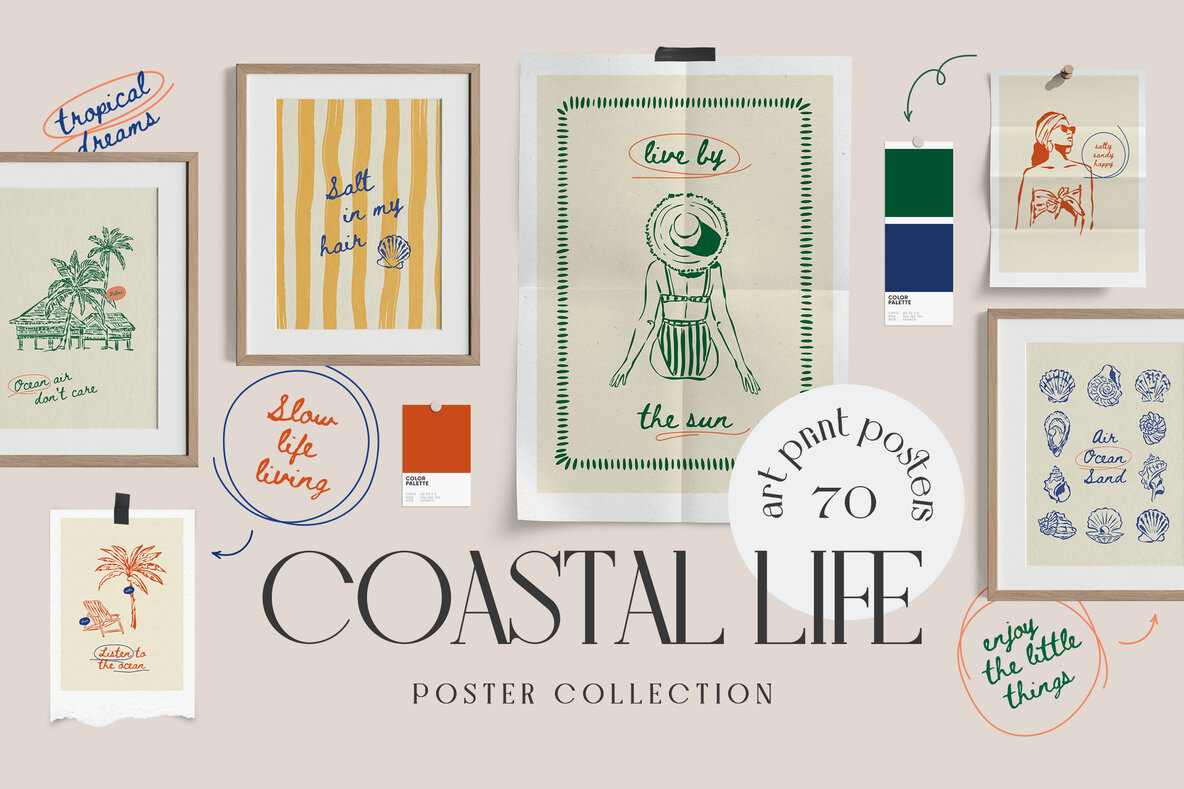 Download Coastal Lifestyle Posters Graphics - Image 1