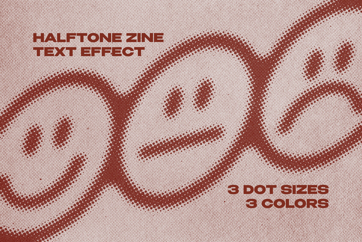 Download Halftone Zine Text and Logo Effect Graphics - Image 1