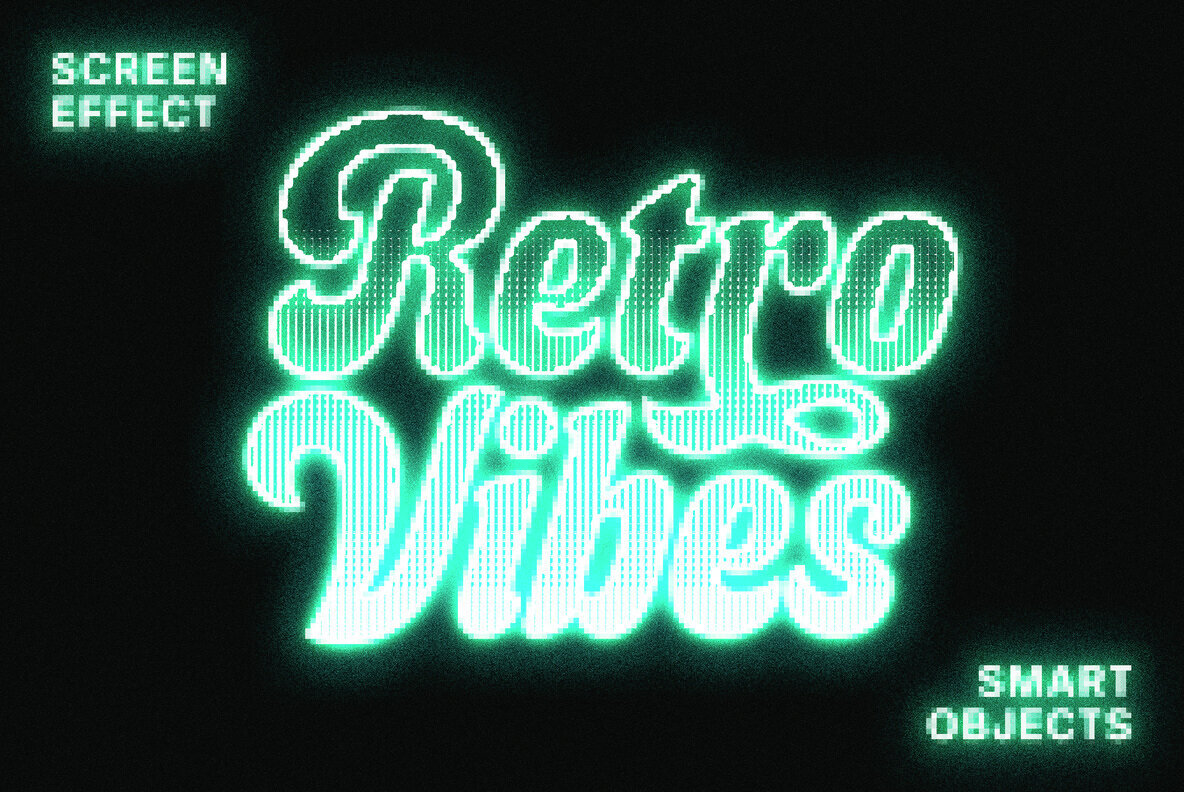 Download Retro Screen Text and Logo Effect Graphics - Image 1