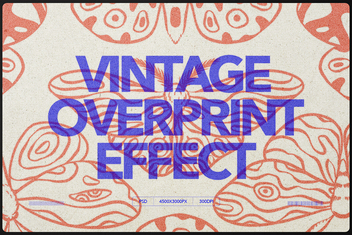 Download Vintage Overprint Effect Graphics - Image 1