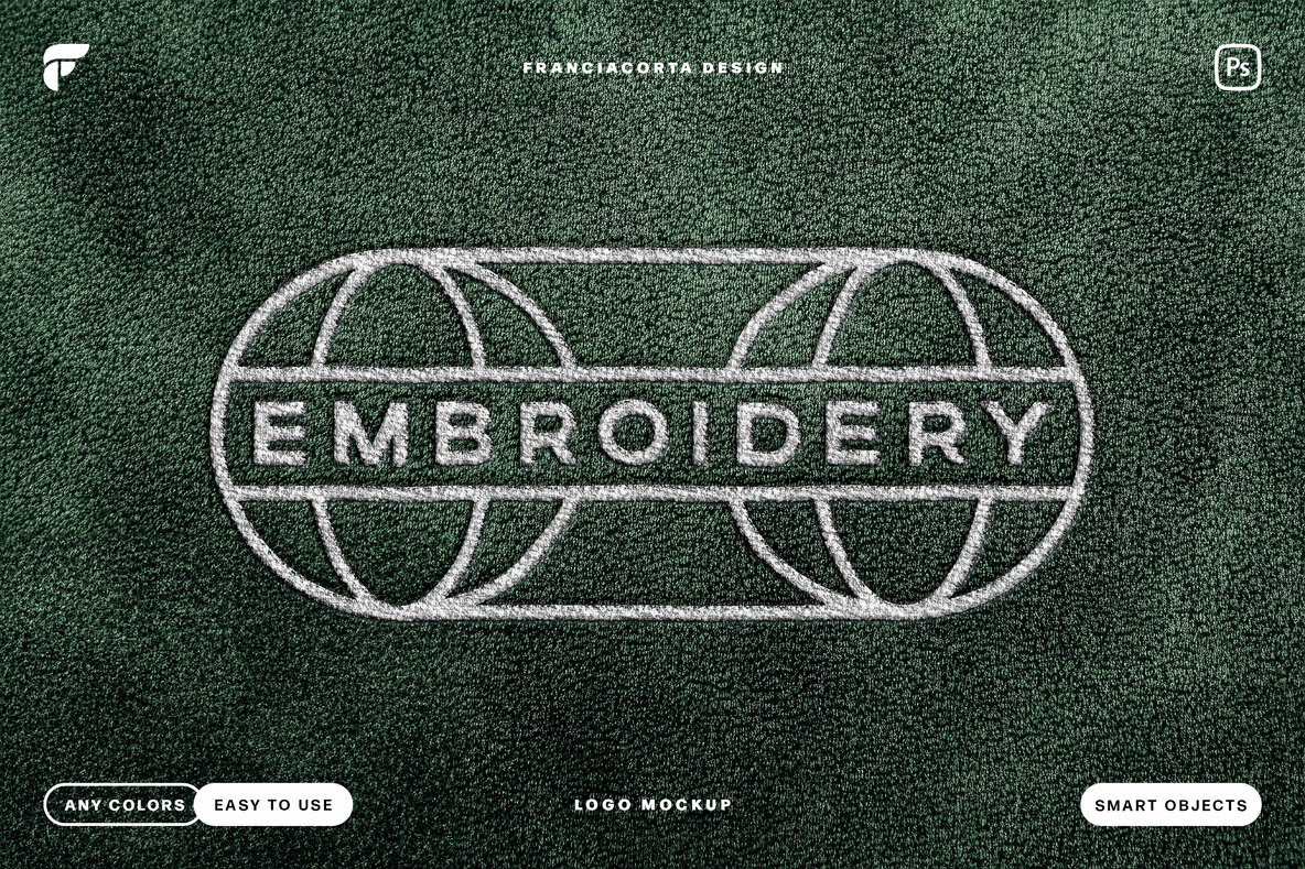 Download Embroidery Logo Mockup Graphics - Image 1
