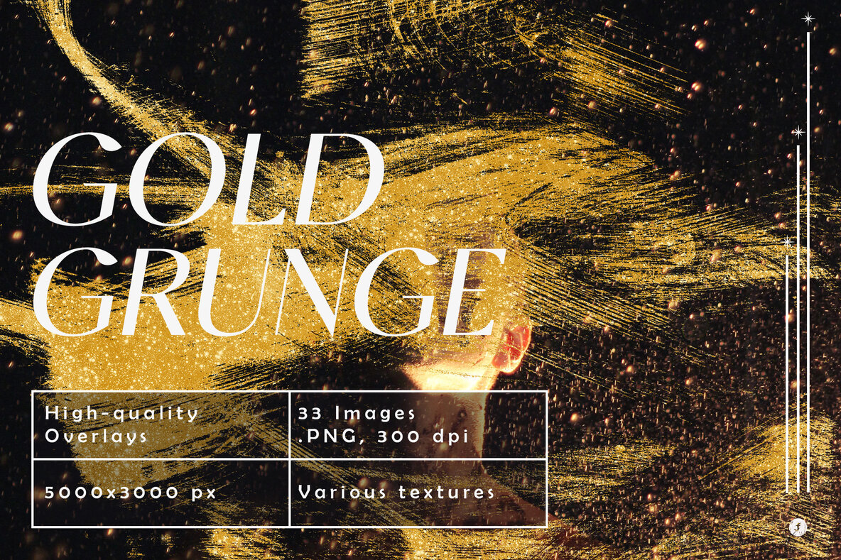 Download Gold Grunge Overlays Graphics - Image 1