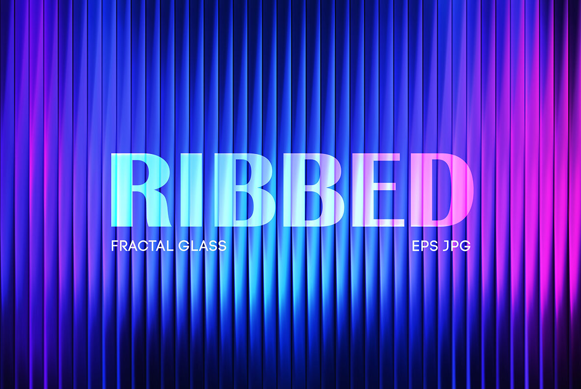 Download Ribbed Fractal Glass Neon Collection Graphics - Image 1