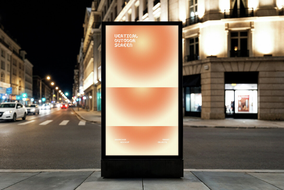 Download City Digital Signage Screen Mockup Graphics - Image 1