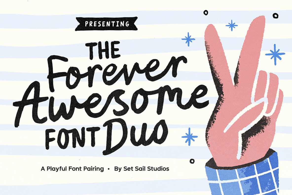 Forever Awesome Font Duo Font - Image 1