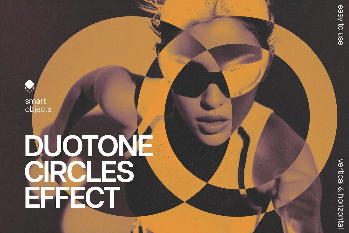 Download Duotone Circles Photo Effect Graphics - Image 1