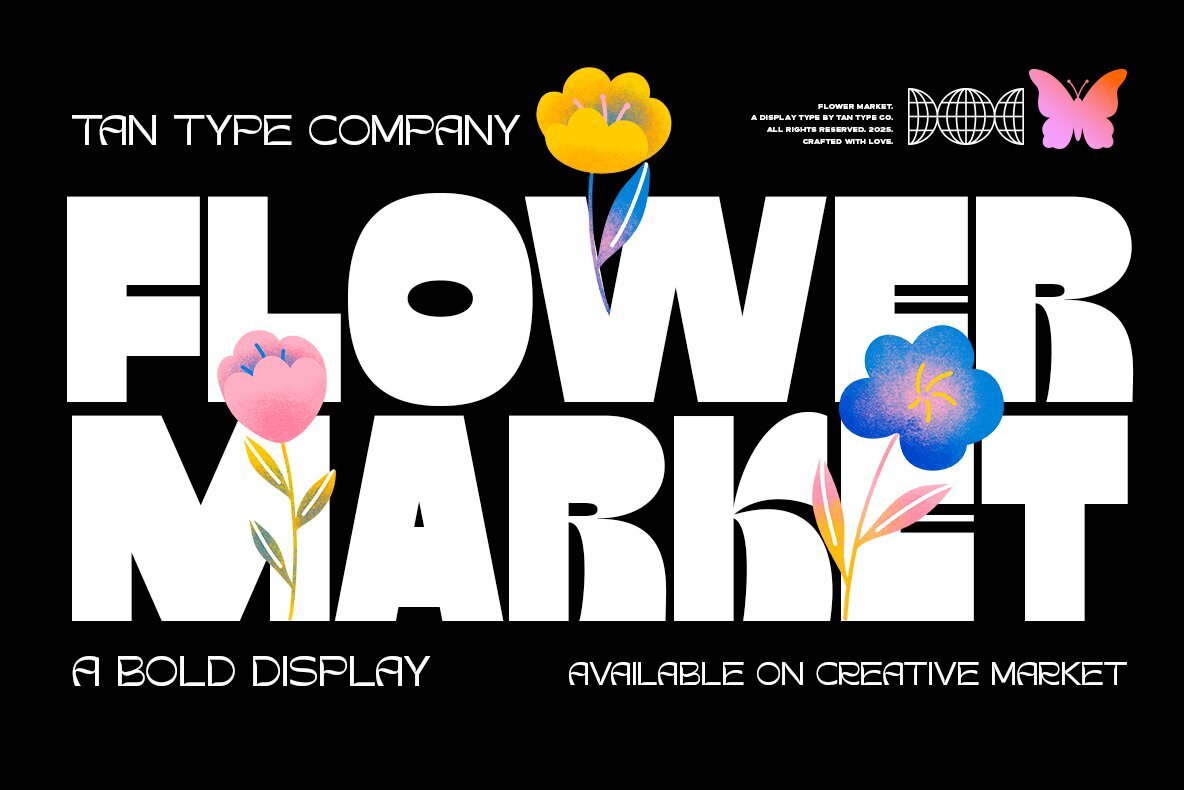 TAN FLOWER MARKET Font - Image 1