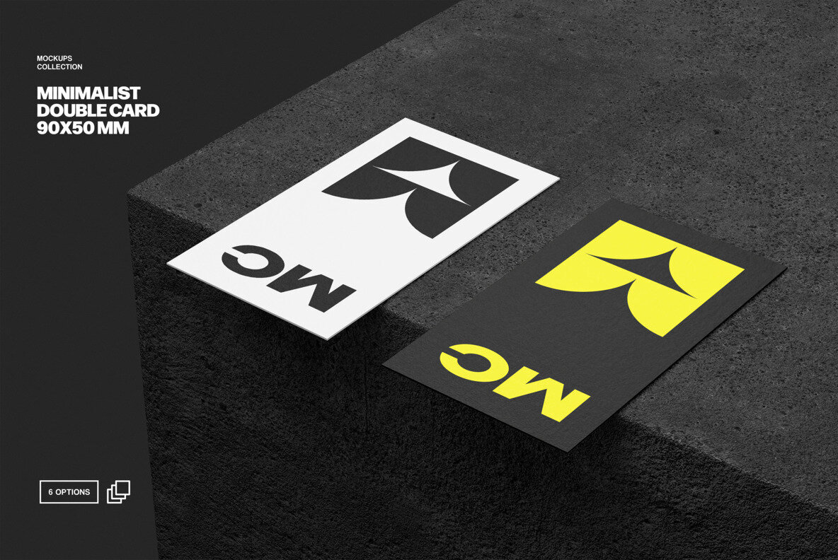 Download 90x50mm Business Cards Mockup Graphics - Image 1